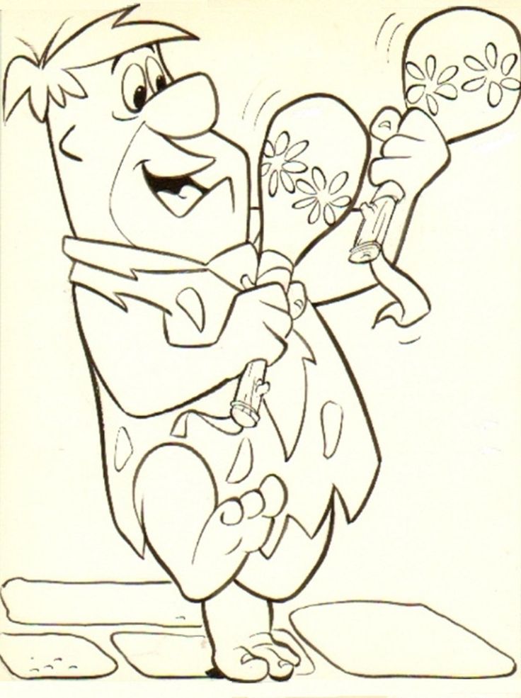 fred flintstone-kleurplaat-gratis-6