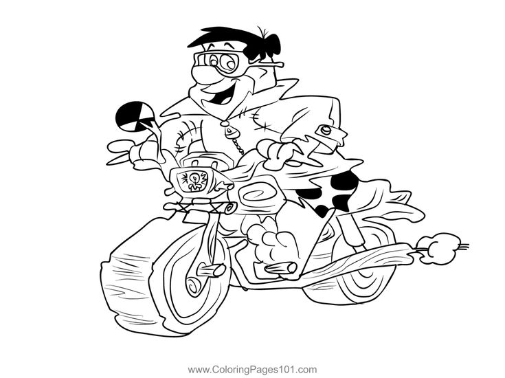 fred flintstone-kleurplaat-gratis-7