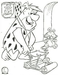 fred flintstone-kleurplaat-gratis-9