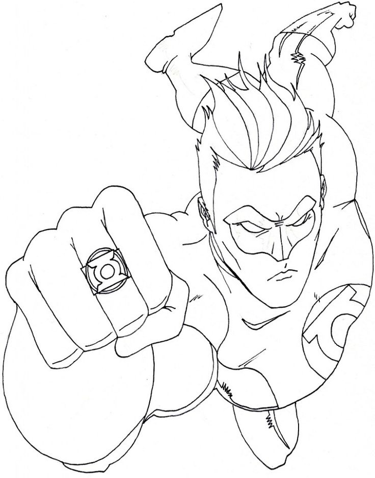 green lantern-kleurplaat-gratis-1