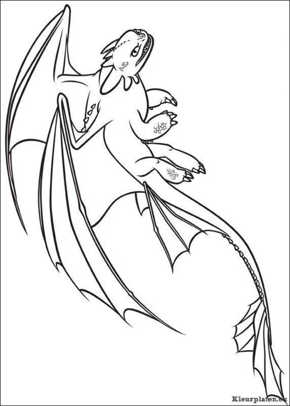 hoe tem je een draak how to train your dragon-kleurplaat-gratis-1