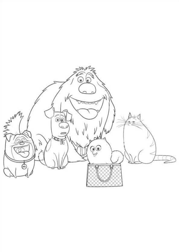 huisdiergeheimen the secret life of pets-kleurplaat-gratis-5