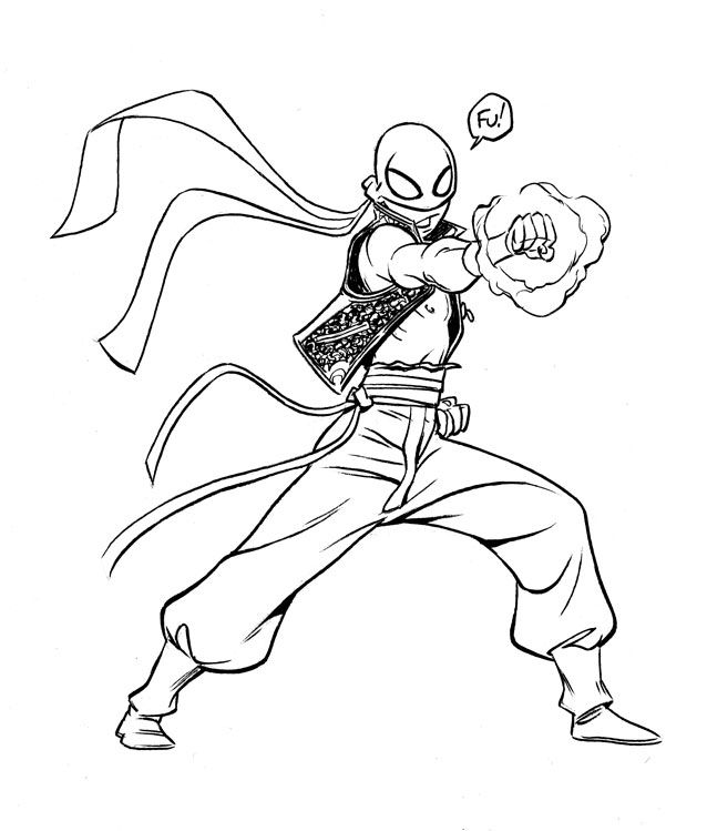 iron fist-kleurplaat-gratis-3