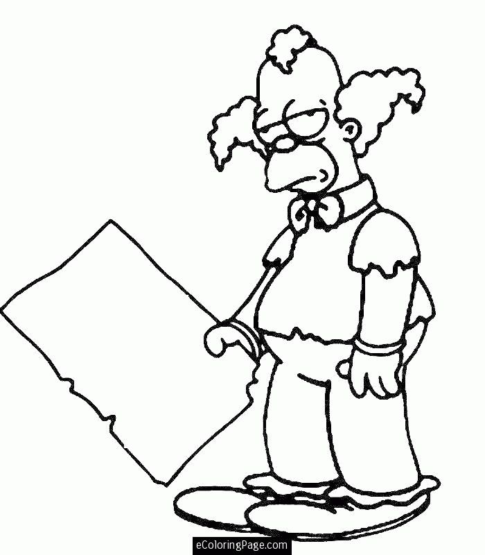 krusty de clown-kleurplaat-gratis-2
