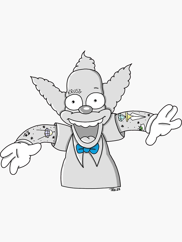 krusty de clown-kleurplaat-gratis-7
