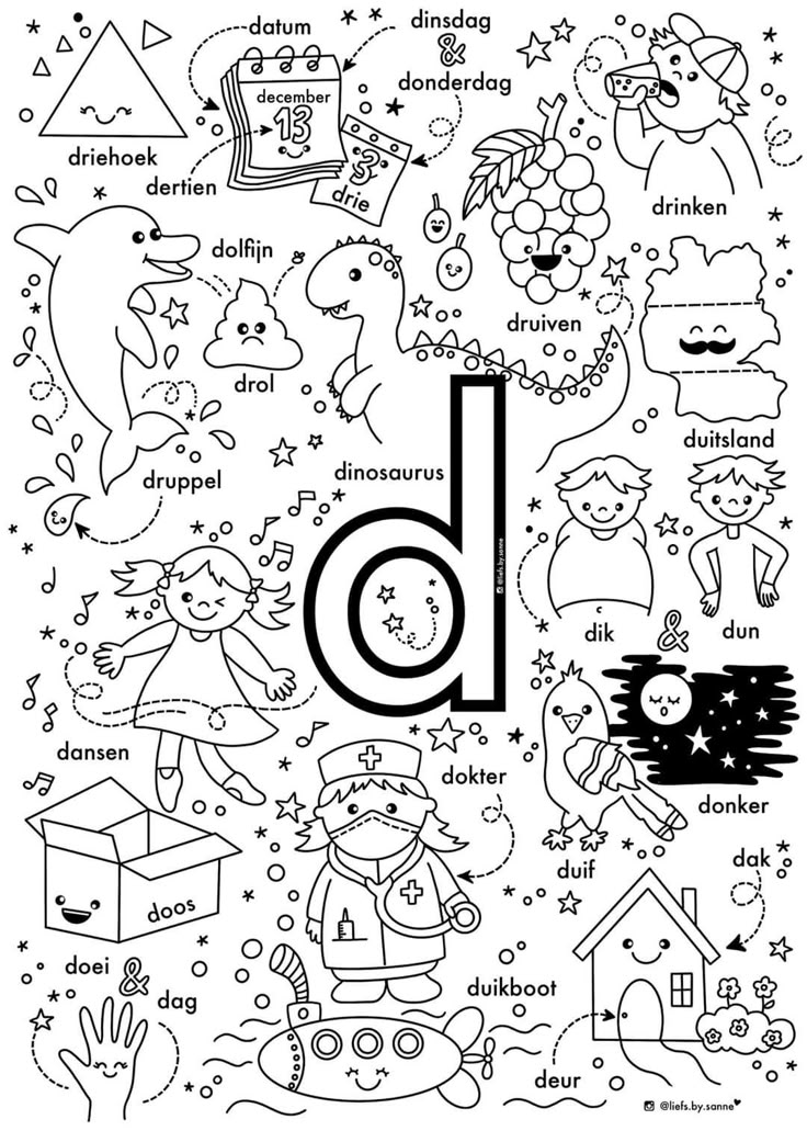 letter d-kleurplaat-gratis-4