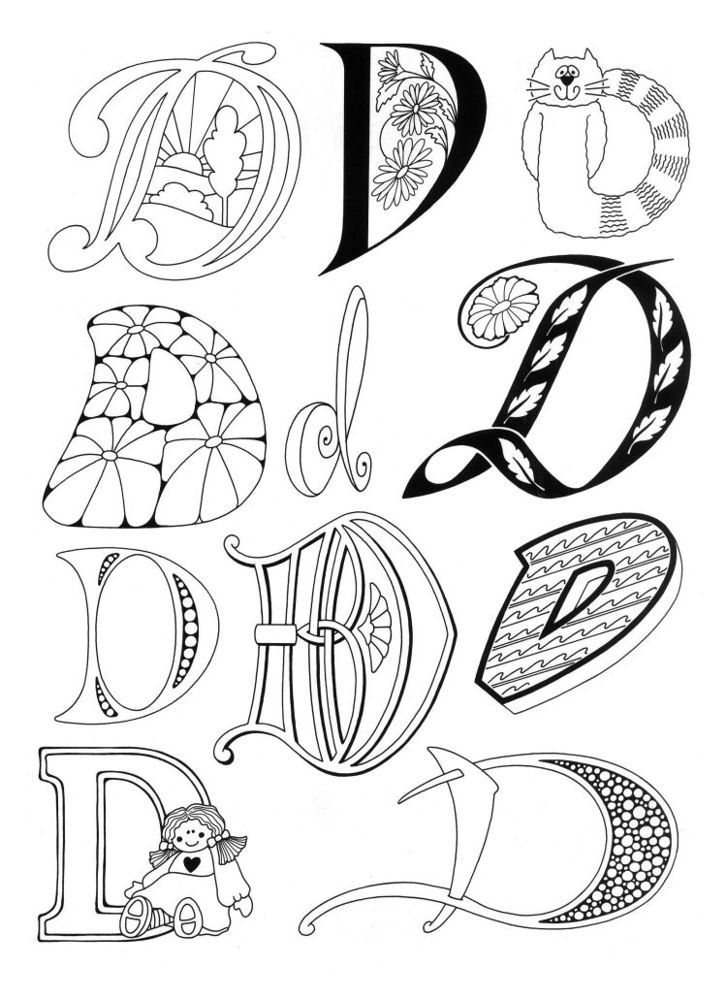 letter d-kleurplaat-gratis-8