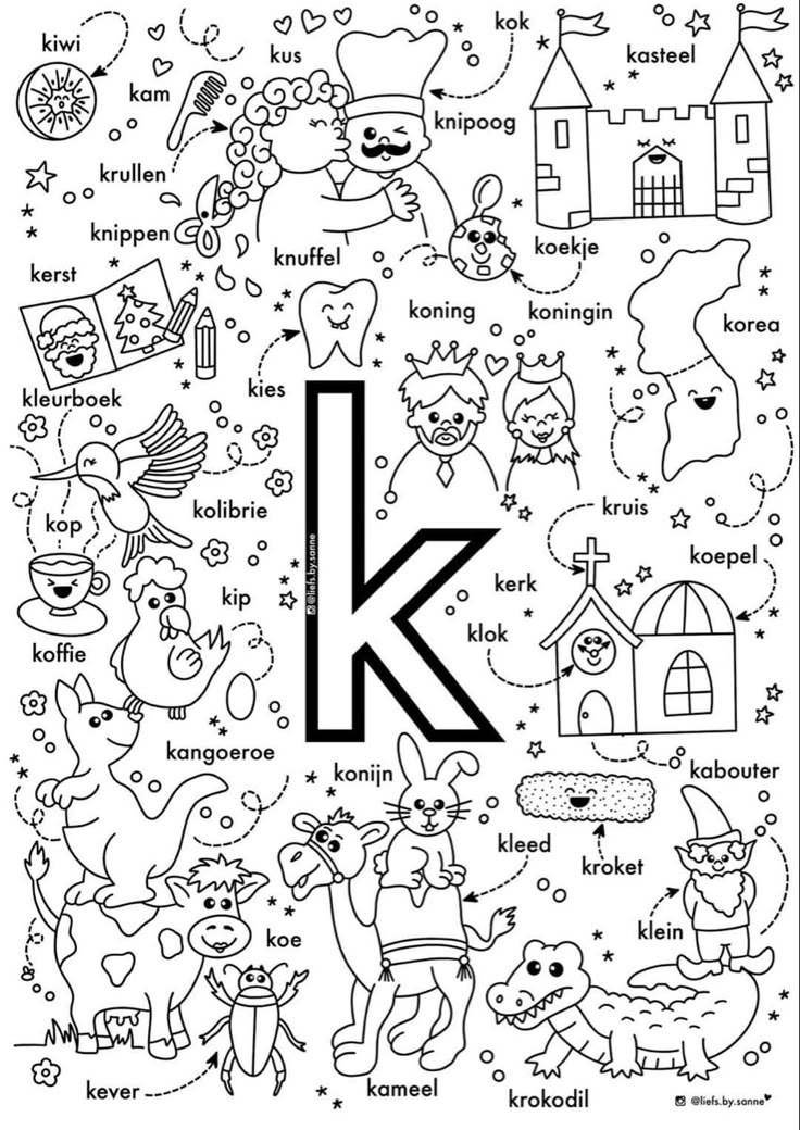 letter k-kleurplaat-gratis-2
