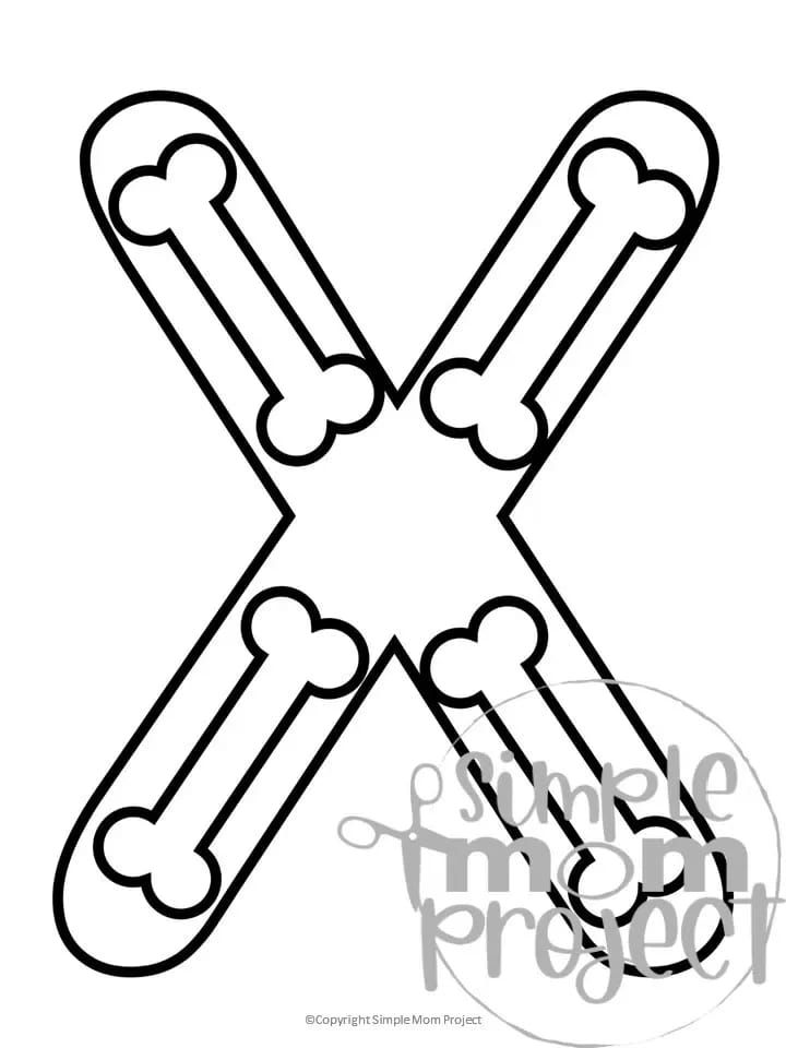 letter x-kleurplaat-gratis-2