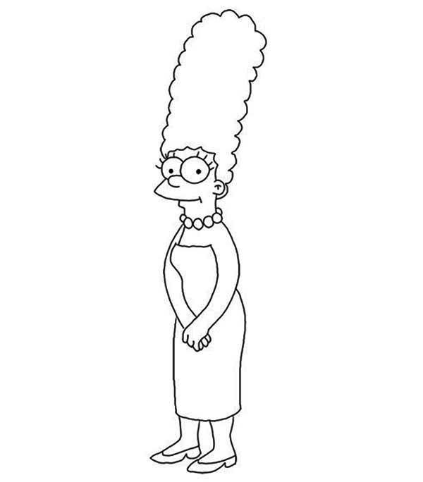 marge simpson-kleurplaat-gratis-1