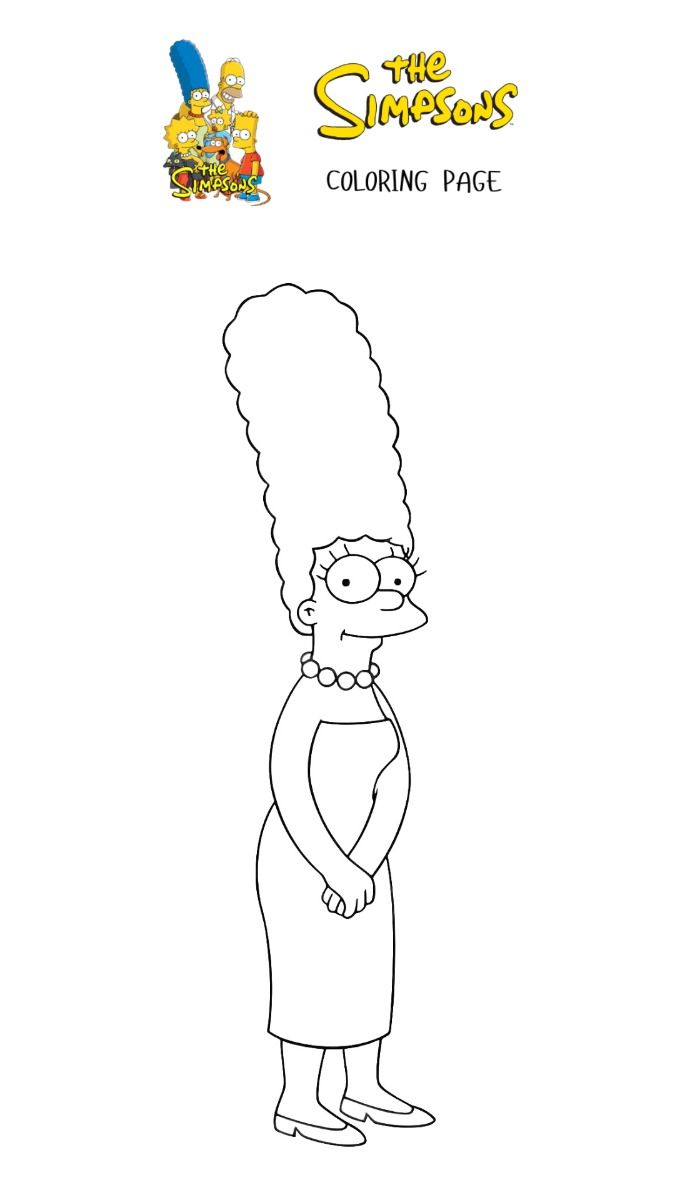 marge simpson-kleurplaat-gratis-2