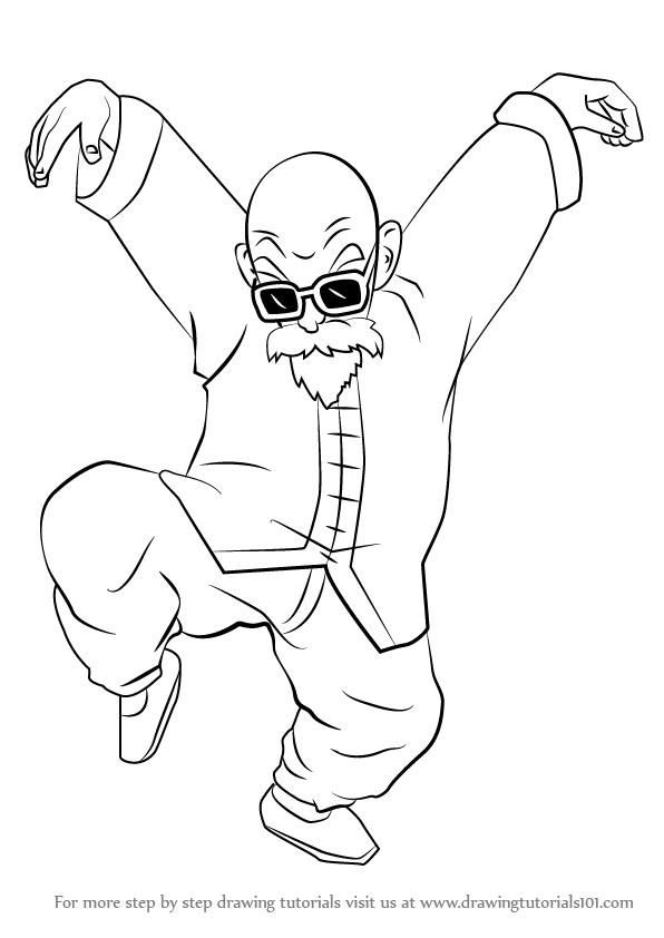 meester roshi-kleurplaat-gratis-1