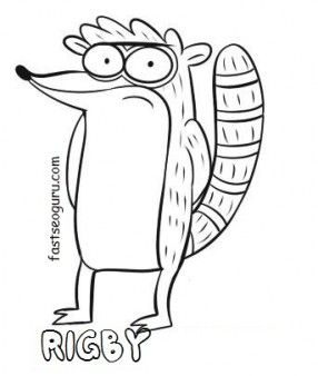 rigby-kleurplaat-gratis-1