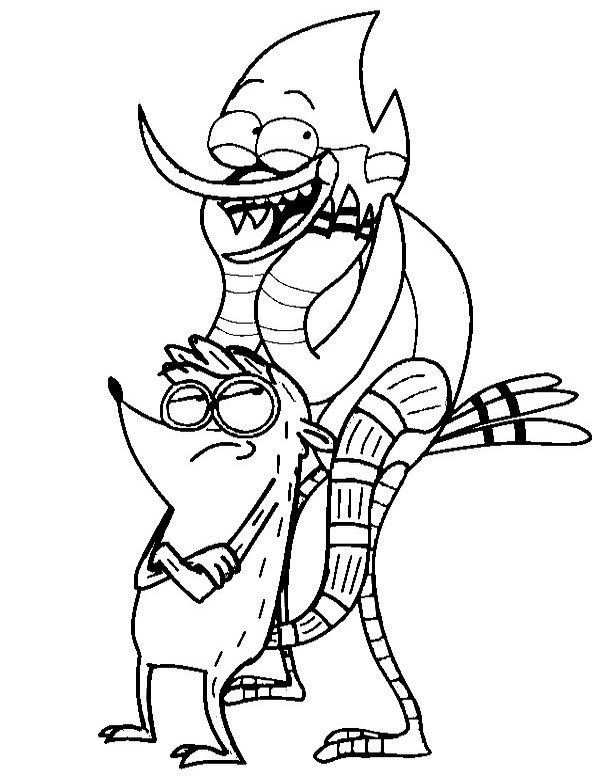 rigby-kleurplaat-gratis-2