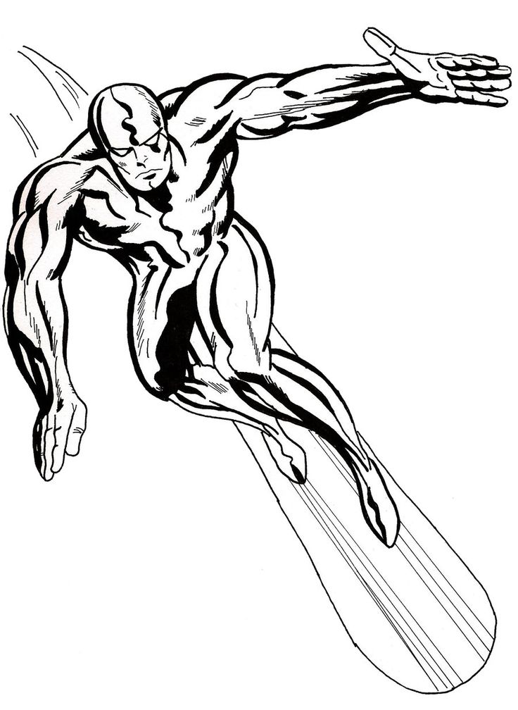 silver surfer-kleurplaat-gratis-4
