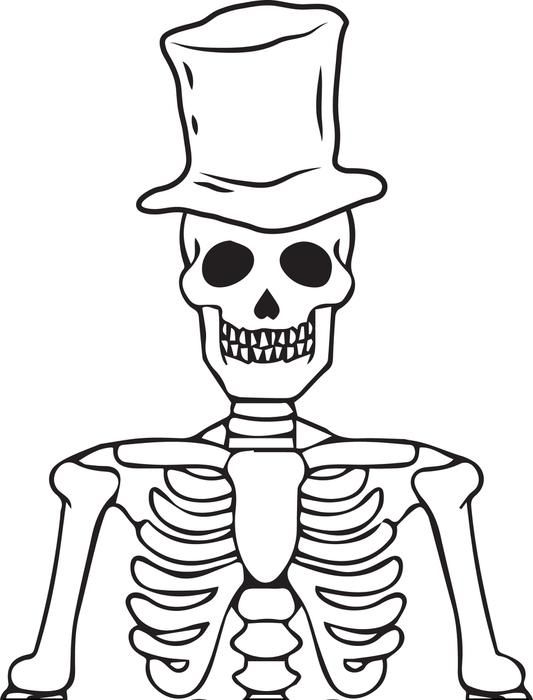 skeleton-kleurplaat-gratis-2
