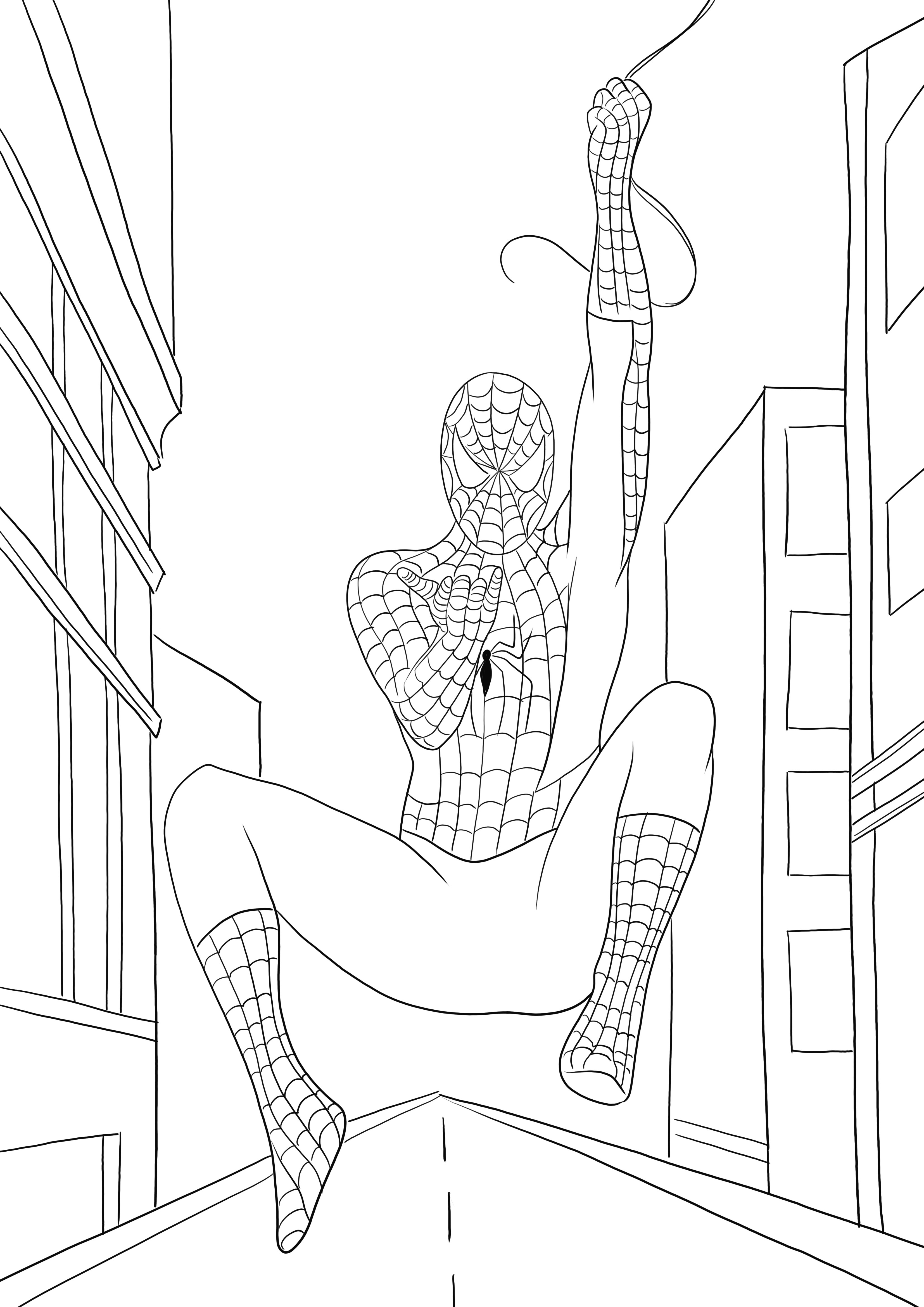 spider man-kleurplaat-gratis-13