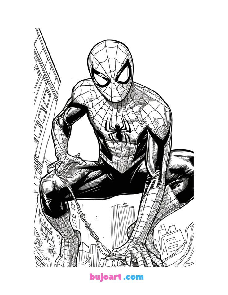spider man-kleurplaat-gratis-8