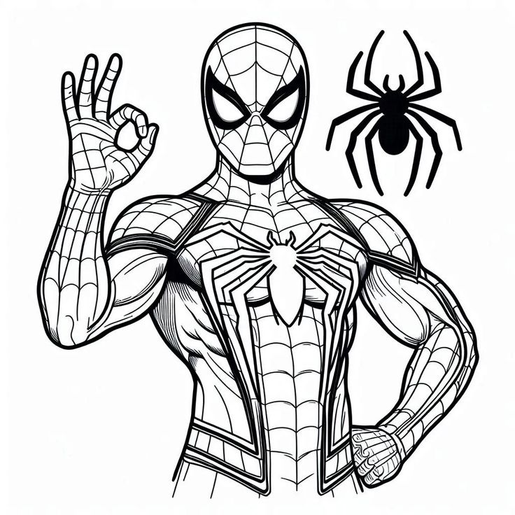 spider man-kleurplaat-gratis-9