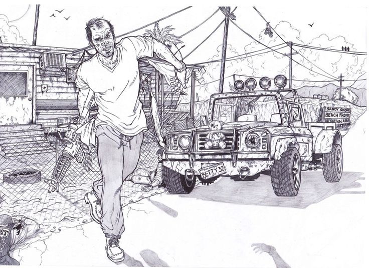 trevor phillips-kleurplaat-gratis-2