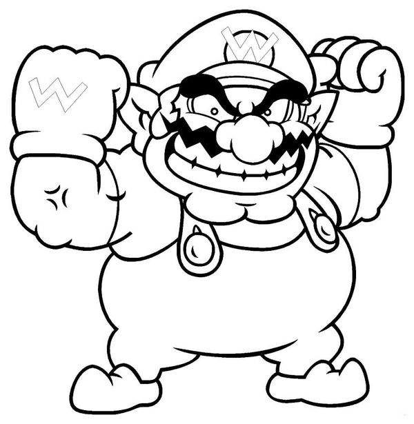 wario-kleurplaat-gratis-1